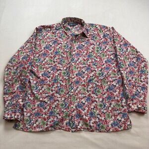 Ralph Lauren Men's Lg Greggor Floral Print Cotton Long Sleeve Button Down Shirt‎